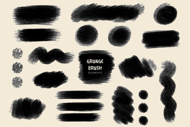 Colección de trazos de pincel Grunge