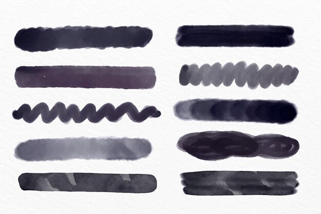 Colección de trazos de pincel de tinta