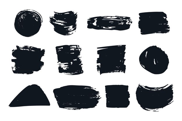 Colección de trazos de pincel de tinta