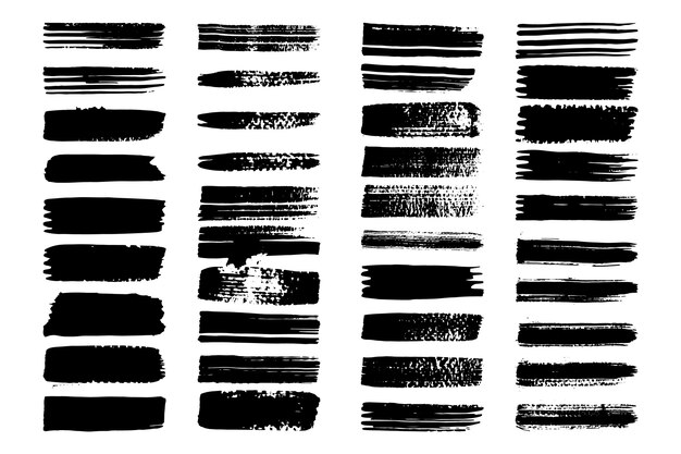 Colección de trazos de pincel de tinta