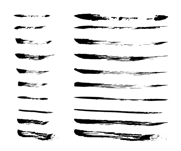 Colección de trazos de pincel de tinta