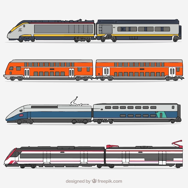 Colección de trenes de alta velocidad