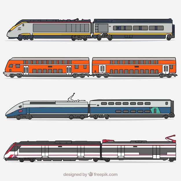 Colección de trenes de alta velocidad