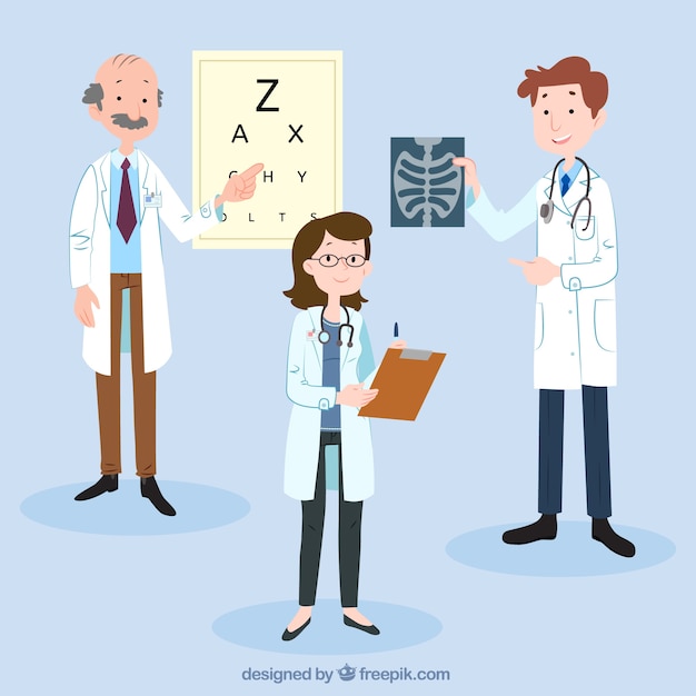 Colección de tres caracteres de doctores
