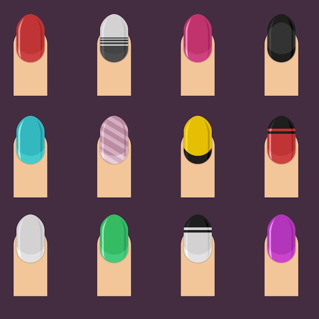 Colección de uñas a color