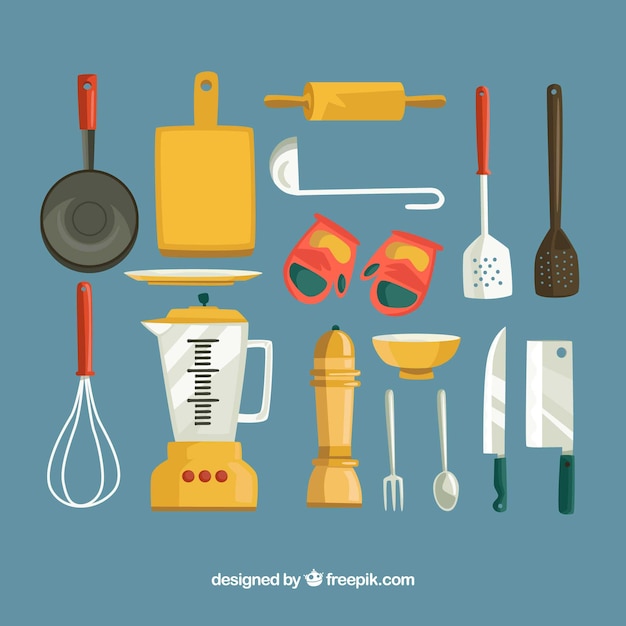 Colección de utensilios de cocina 