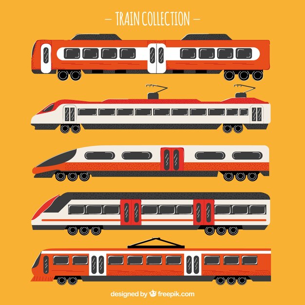Colección de vagones de tren 