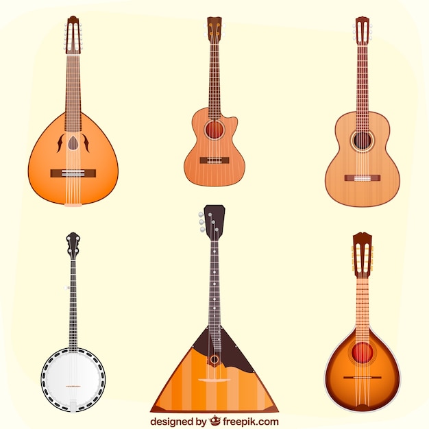 Colección variada de guitarras