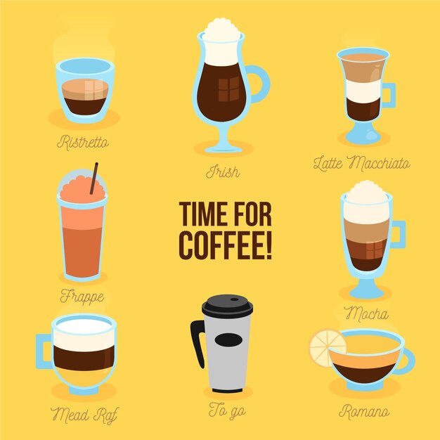 Colección de variedades de café.
