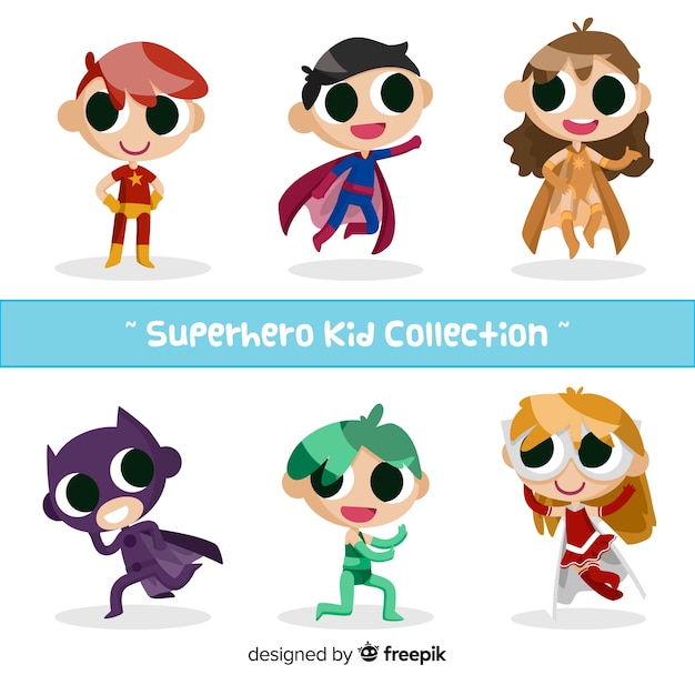 Colección de varios superheroes de niños