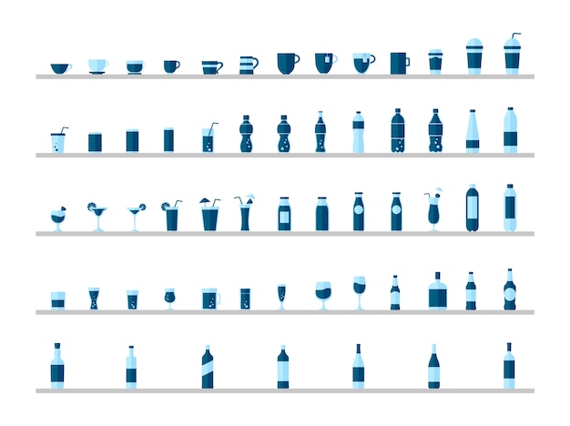 Vector gratuito colección de vectores de bebidas