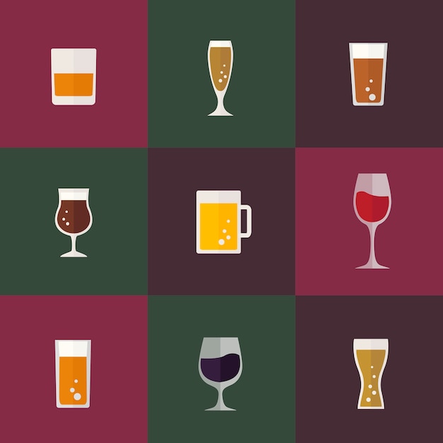 Vector gratuito colección de vectores de bebidas