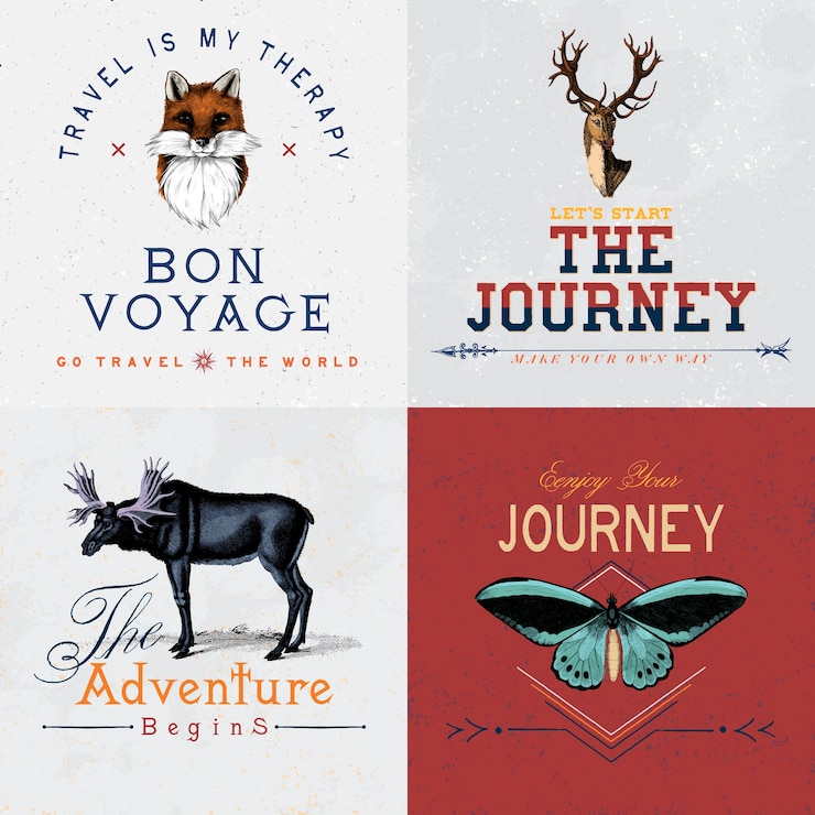 Vector gratuito colección de vectores de diseño de logotipos de aventura