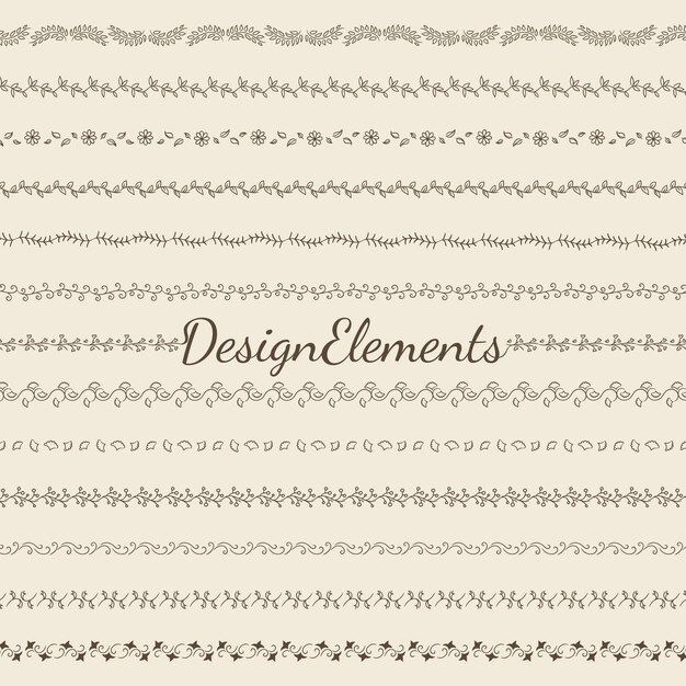 Colección de vectores de elementos de diseño divisor