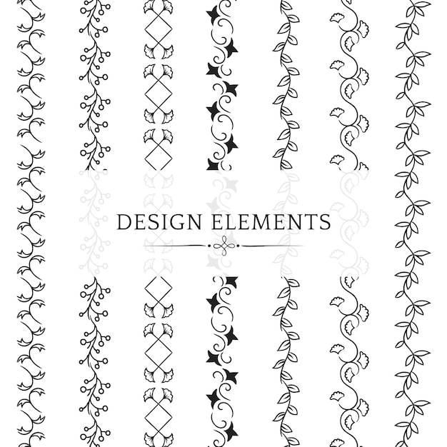 Colección de vectores de elementos de diseño divisor