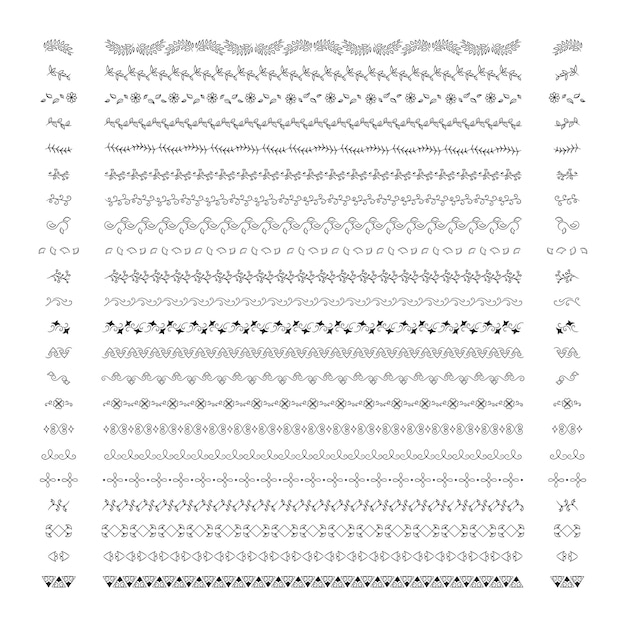 Colección de vectores de elementos de diseño divisor