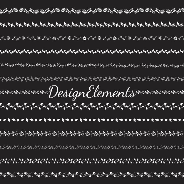 Colección de vectores de elementos de diseño divisor