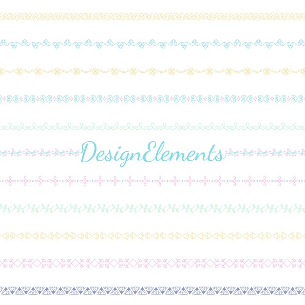 Colección de vectores de elementos de diseño divisor