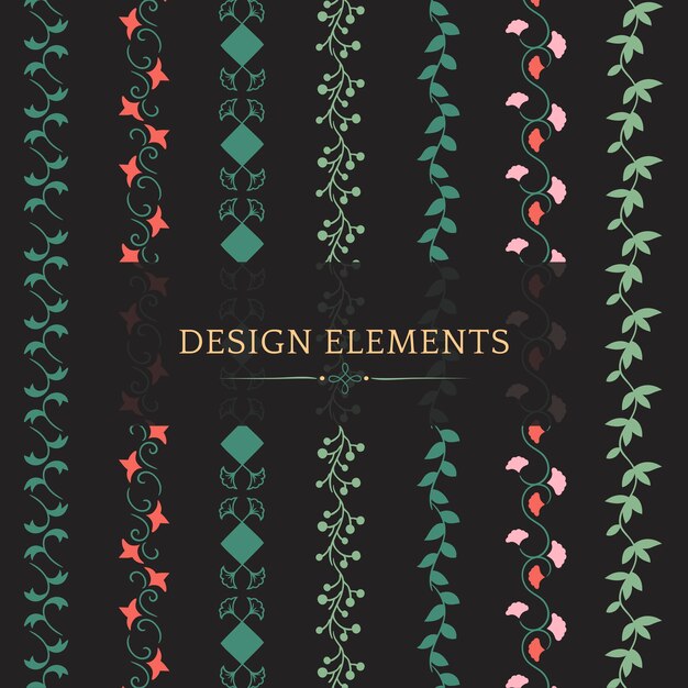 Colección de vectores de elementos de diseño divisor