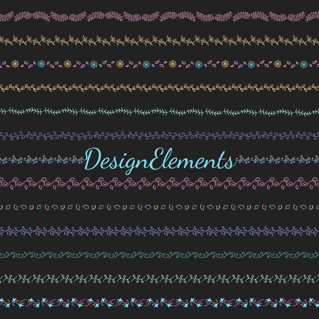 Colección de vectores de elementos de diseño divisor