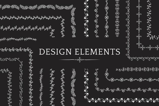 Colección de vectores de elementos de diseño divisor