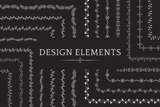 Colección de vectores de elementos de diseño divisor