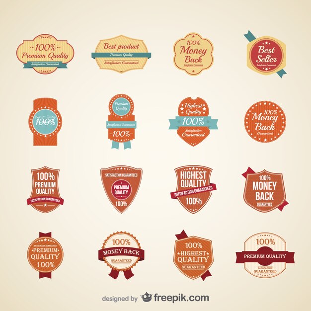 Colección de vectores de insignias