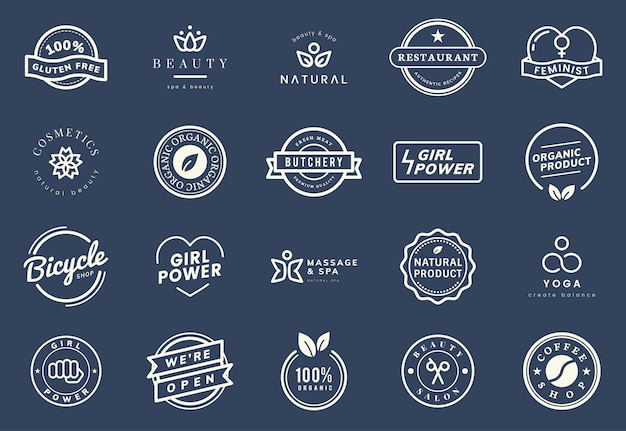 Vector gratuito colección de vectores de logos e insignias.