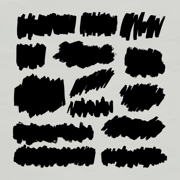 Colección de vectores de marco de banner de marcador negro