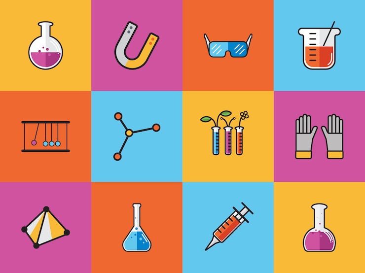Vector gratuito colección de vectores de química.