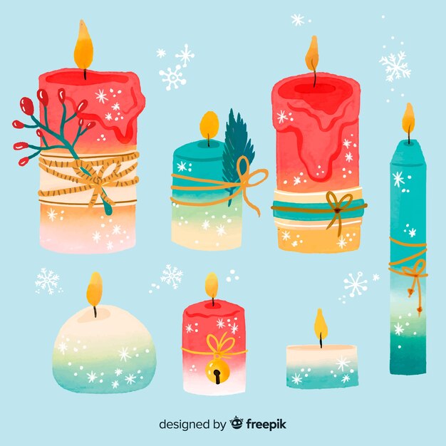 Colección velas color degradado