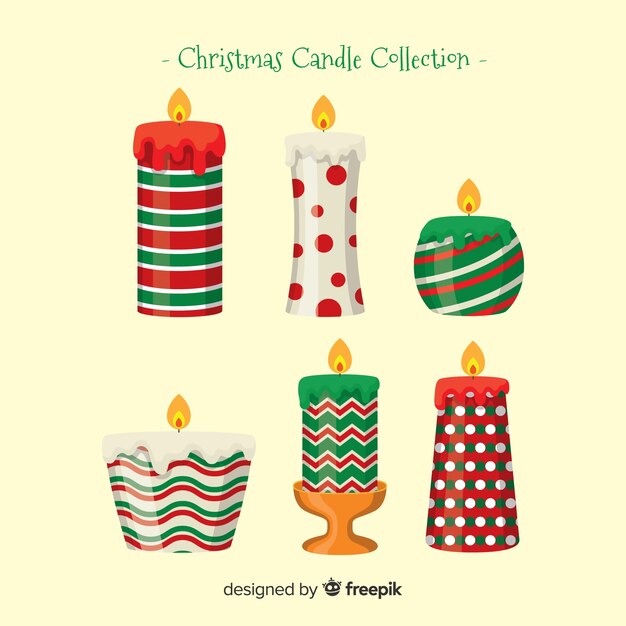 Colección velas navidad estampadas