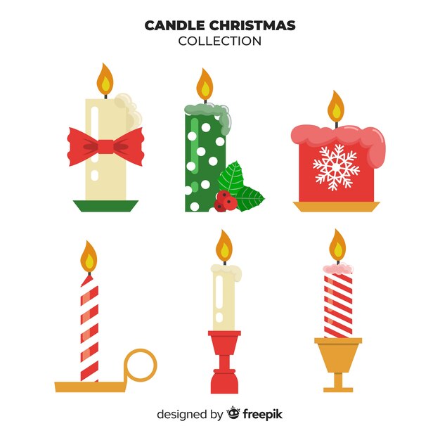 Colección velas navidad estampadas