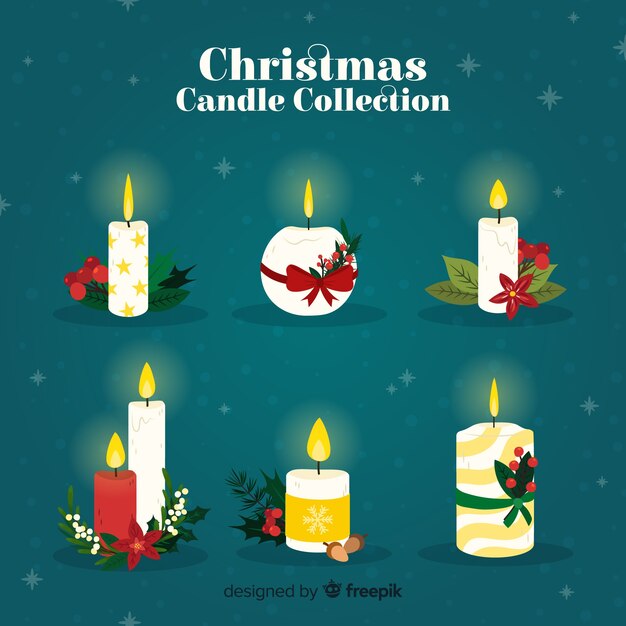 Colección velas de navidad