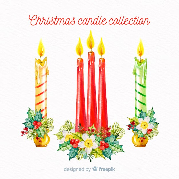 Colección velas navidad