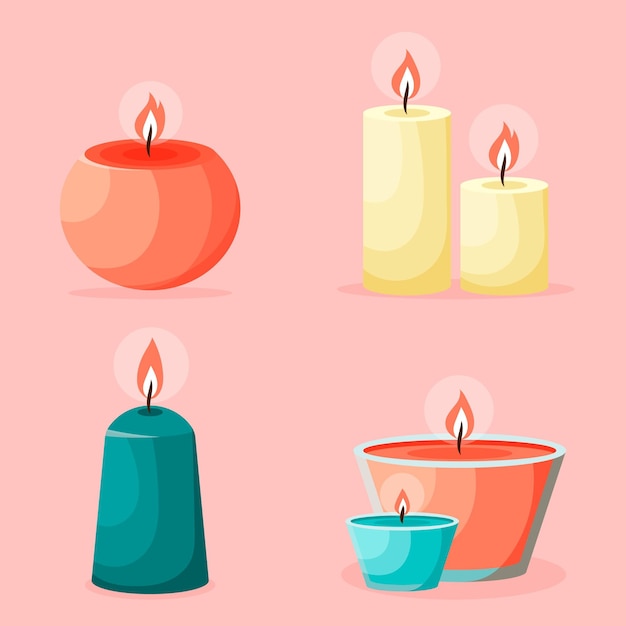 Colección de velas perfumadas con detalles