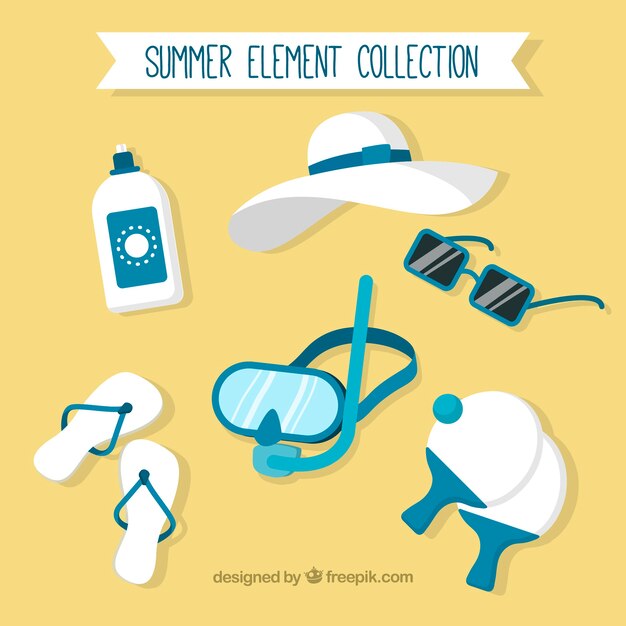 Colección de verano con elementos en estilo hecho a mano