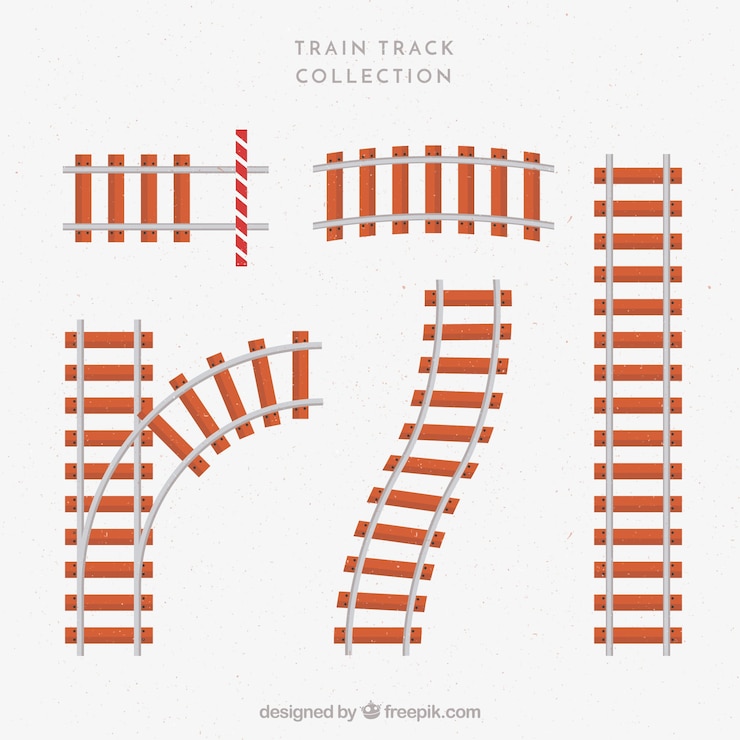 Vector gratuito colección de vías de tren