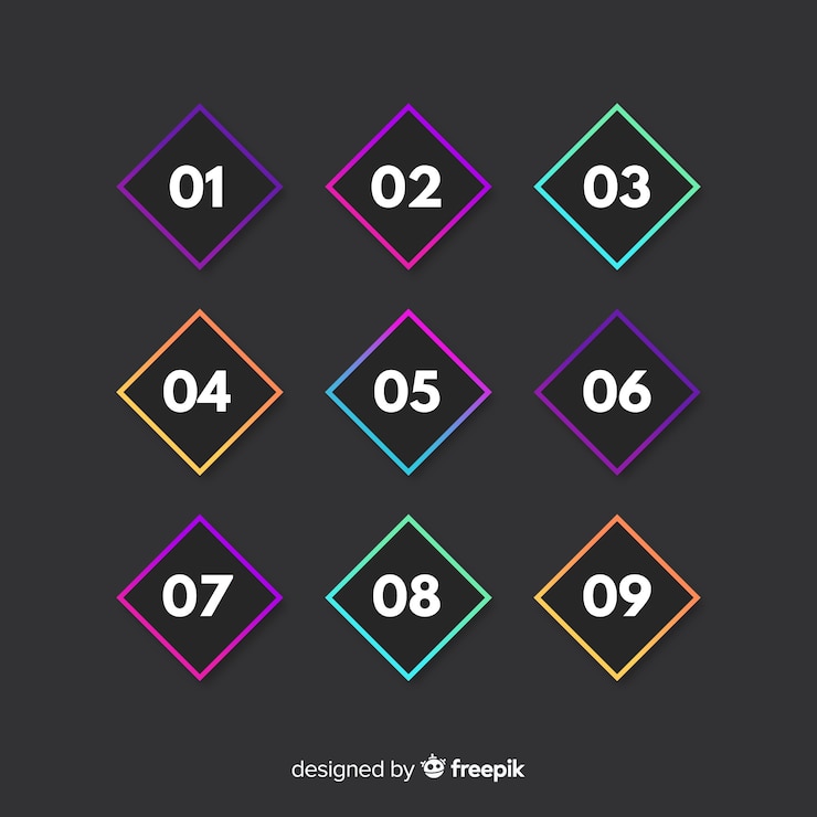 Vector gratuito colección de viñetas en color degradado