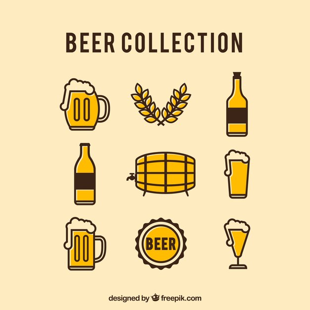Colección vintage de cervezas 