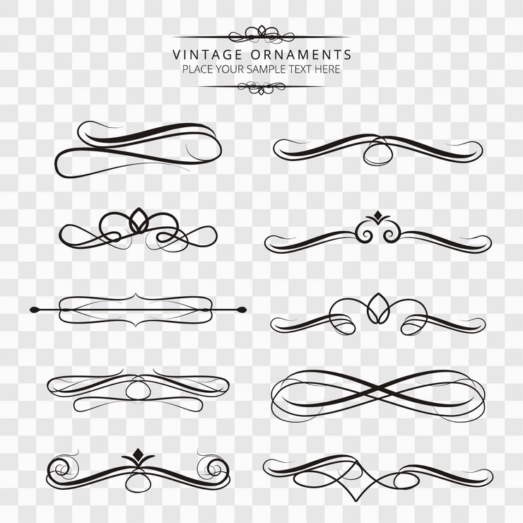 Vector gratuito colección vintage de ornamentos