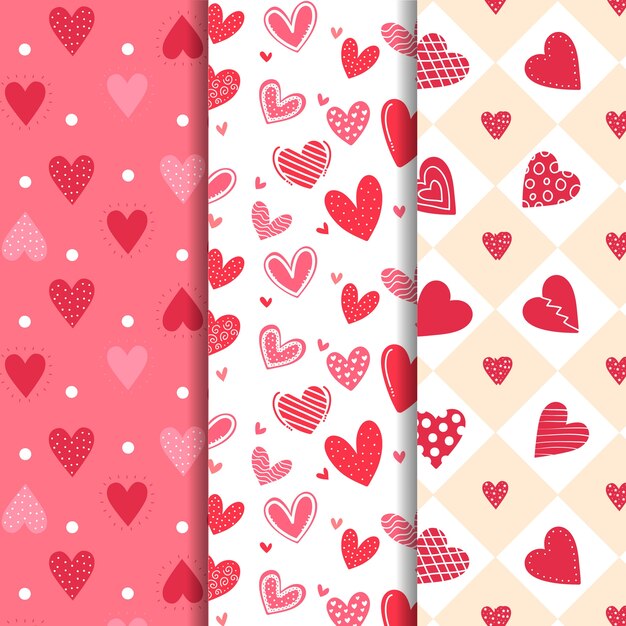 Colección vintage de patrones de San Valentín