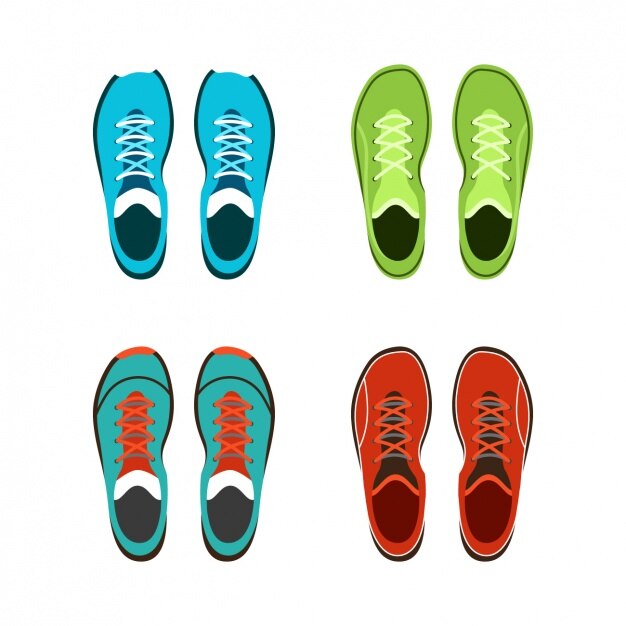Colección de zapatillas a color