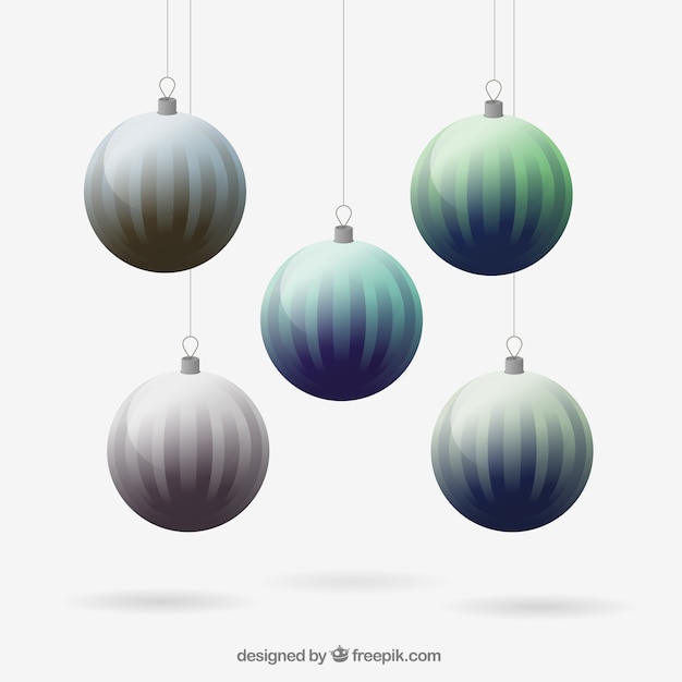 Vector gratuito colgando bolas de navidad