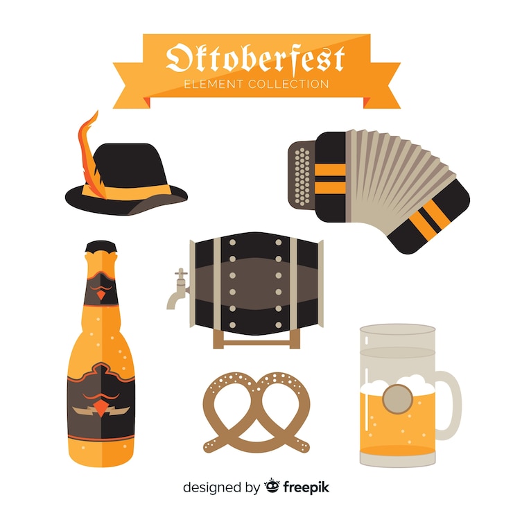 Vector gratuito collección de elementos de oktoberfest