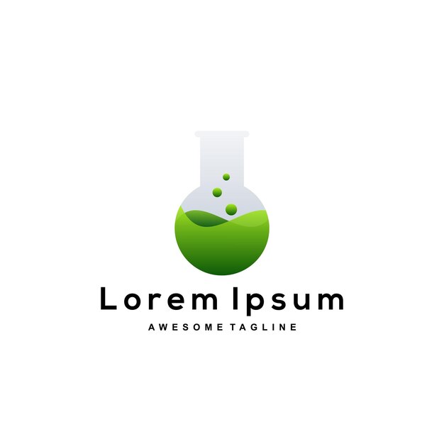 Color de diseño de logotipo degradado de laboratorio