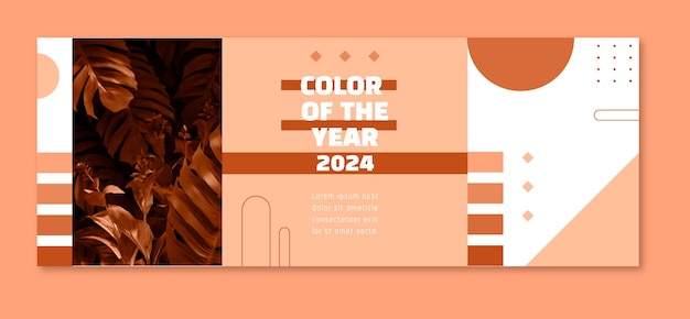 Vector gratuito color plano de la plantilla del año 2024