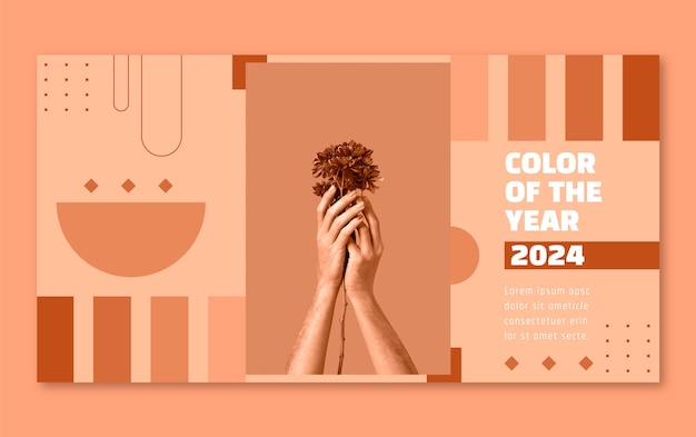 Vector gratuito color plano de la plantilla del año 2024