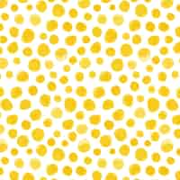 Vector gratuito colores amarillos acuarela dotty patrón