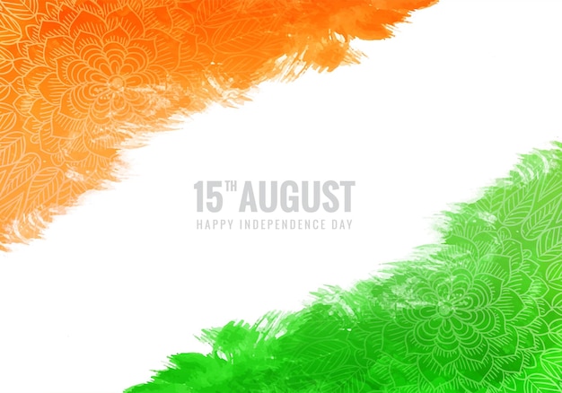 Colores de la bandera nacional para el fondo de la celebración del día de la independencia india